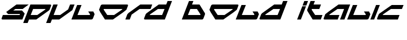 Spylord Bold Italic Font