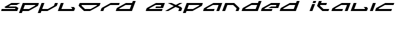 Spylord Expanded Italic Font