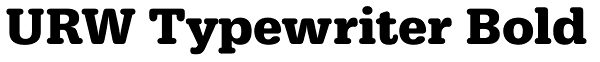 URW Typewriter Bold Font
