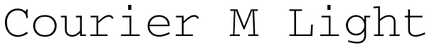 Courier M Light Font