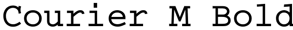 Courier M Bold Font