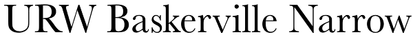 URW Baskerville Narrow Font