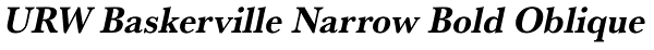 URW Baskerville Narrow Bold Oblique Font