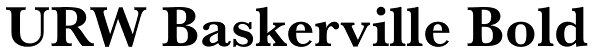 URW Baskerville Bold Font