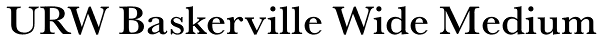 URW Baskerville Wide Medium Font