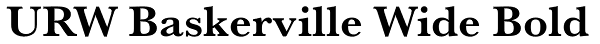URW Baskerville Wide Bold Font