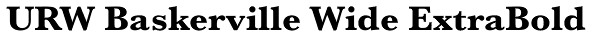 URW Baskerville Wide ExtraBold Font