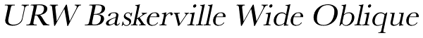 URW Baskerville Wide Oblique Font