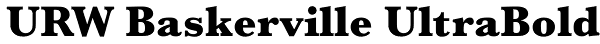 URW Baskerville UltraBold Font