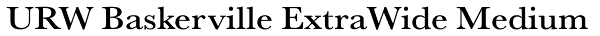 URW Baskerville ExtraWide Medium Font
