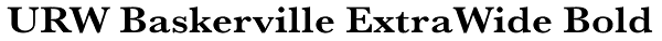 URW Baskerville ExtraWide Bold Font