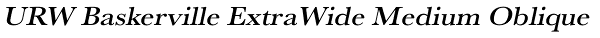 URW Baskerville ExtraWide Medium Oblique Font