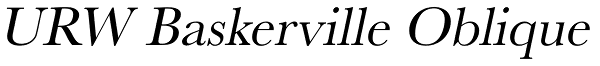 URW Baskerville Oblique Font