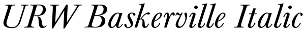 URW Baskerville Italic Font