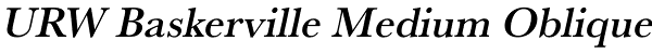 URW Baskerville Medium Oblique Font