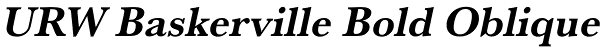 URW Baskerville Bold Oblique Font