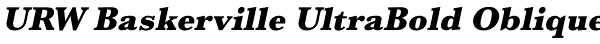 URW Baskerville UltraBold Oblique Font