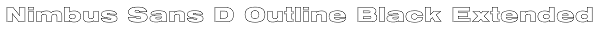 Nimbus Sans D Outline Black Extended Font
