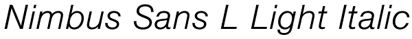 Nimbus Sans L Light Italic Font