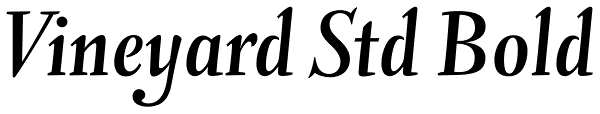 Vineyard Std Bold Font