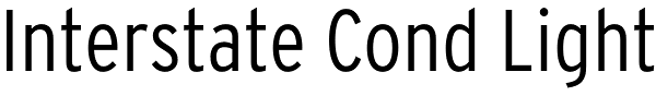Interstate Cond Light Font