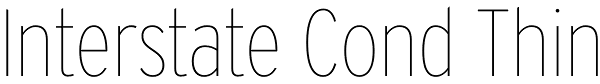 Interstate Cond Thin Font