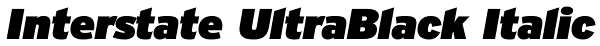 Interstate UltraBlack Italic Font