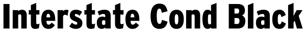 Interstate Cond Black Font
