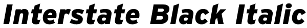 Interstate Black Italic Font