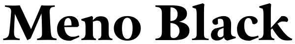 Meno Black Font