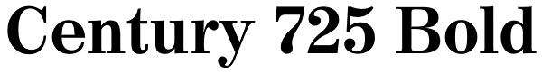 Century 725 Bold Font