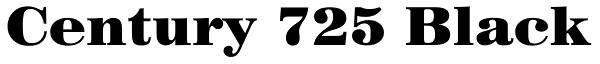 Century 725 Black Font