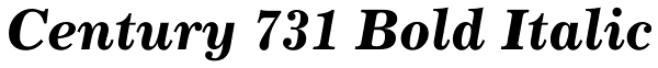 Century 731 Bold Italic Font