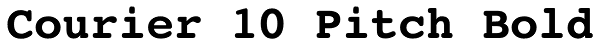 Courier 10 Pitch Bold Font