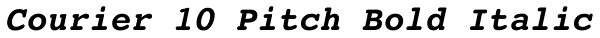 Courier 10 Pitch Bold Italic Font