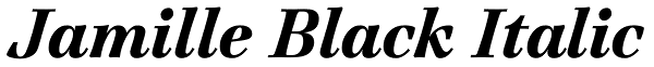 Jamille Black Italic Font