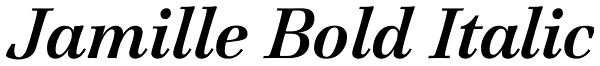 Jamille Bold Italic Font