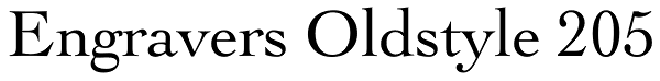 Engravers Oldstyle 205 Font
