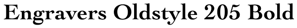 Engravers Oldstyle 205 Bold Font