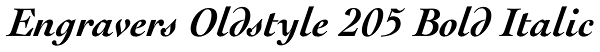 Engravers Oldstyle 205 Bold Italic Font