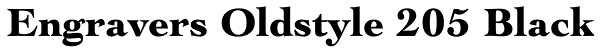 Engravers Oldstyle 205 Black Font
