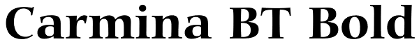 Carmina BT Bold Font