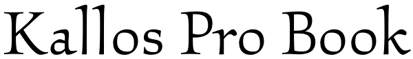 Kallos Pro Book Font