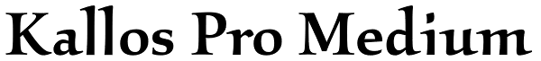 Kallos Pro Medium Font
