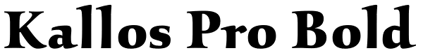 Kallos Pro Bold Font