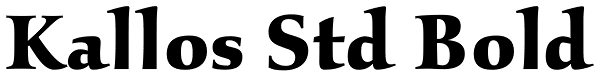 Kallos Std Bold Font