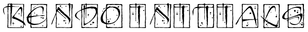 Kendo Initials Font