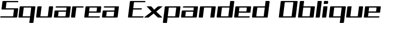 Squarea Expanded Oblique Font