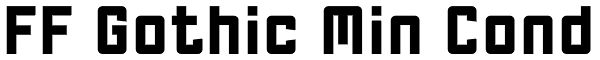 FF Gothic Min Cond Font