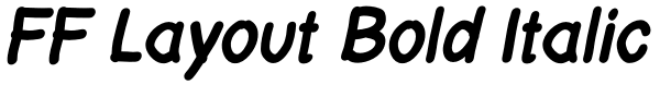 FF Layout Bold Italic Font